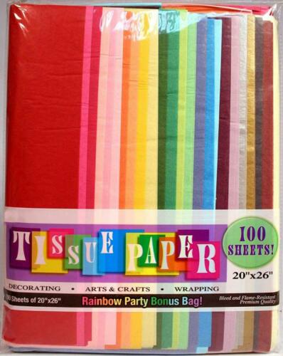 Creative Hobbies Rainbow Color Tissue Paper Bonus Pack, 20