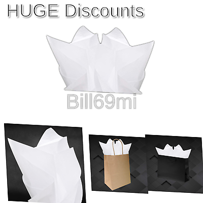 Basic Solid White Bulk Tissue Paper 15 Inch x 20 Inch - 100 Sheets by Flexico...