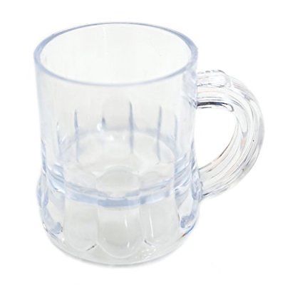 Brand New Mini Clear Plastic Beer Mug Shot Glasses- 1.75