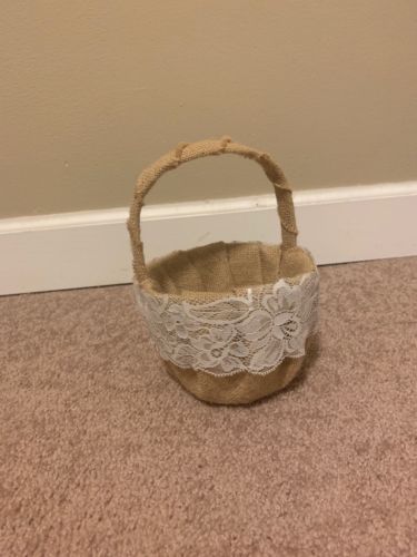 Lace Flower Girl Basket