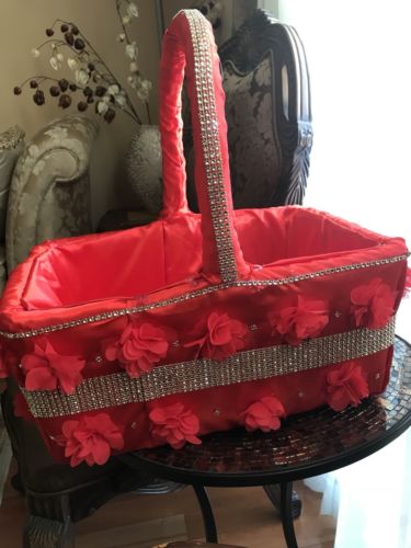 Red Wedding Flower Basket