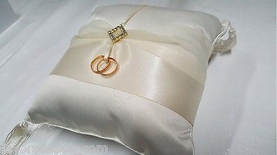 Ivory Gold Diamond Ring Bearer Pillow Ring Pillow ringbearer