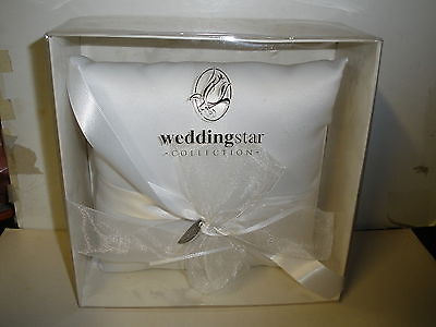 NEW Weddingsstar Collection white square pillow for ring bearer