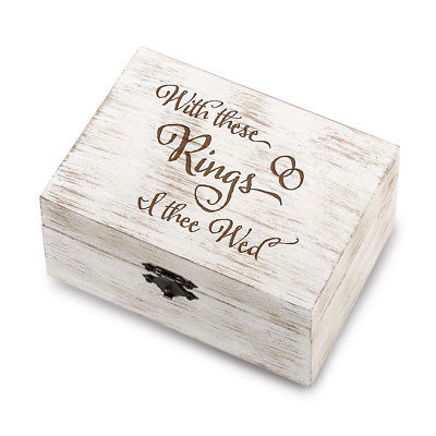 Lillian Rose Rustic Wedding Ring and Vow Box - I Thee Wed