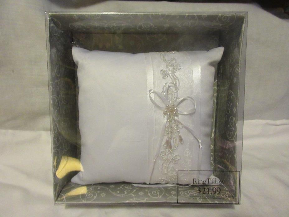 Satin & Pearl Wedding Ring Bearer Pillow