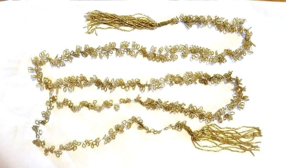 4 Boxes NEW Gold Beaded Wire Garland Wedding Party Christmas Decor 6 Feet / Box