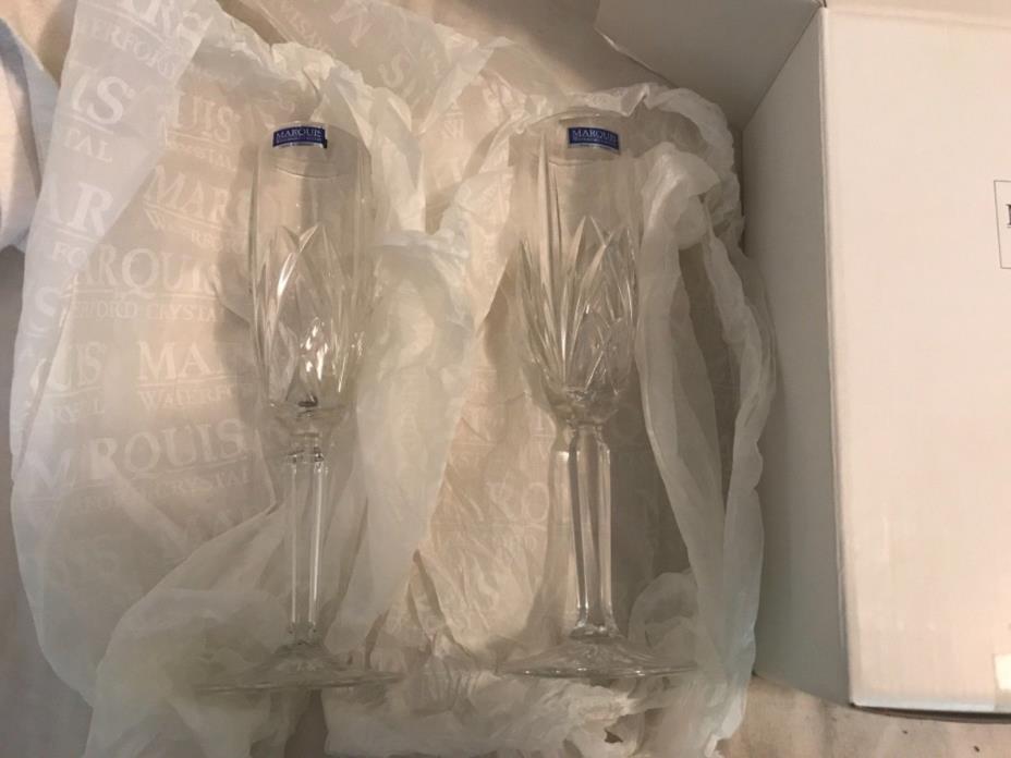 WATERFORD  WINTER CELEBRATION 8 ¾” CHAMPAGNE FLUTES BRAND NEW, IN BOX