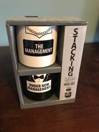 Brand New In Box ‘Our Name Is Mud’ Bride & Groom Mug Set - Wedding / Shower Gift