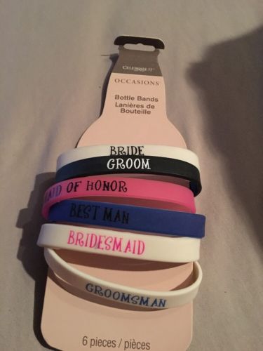 WEDDING PARTY BOTTLE BANDS BRIDE GROOM & WEDDING PARTY