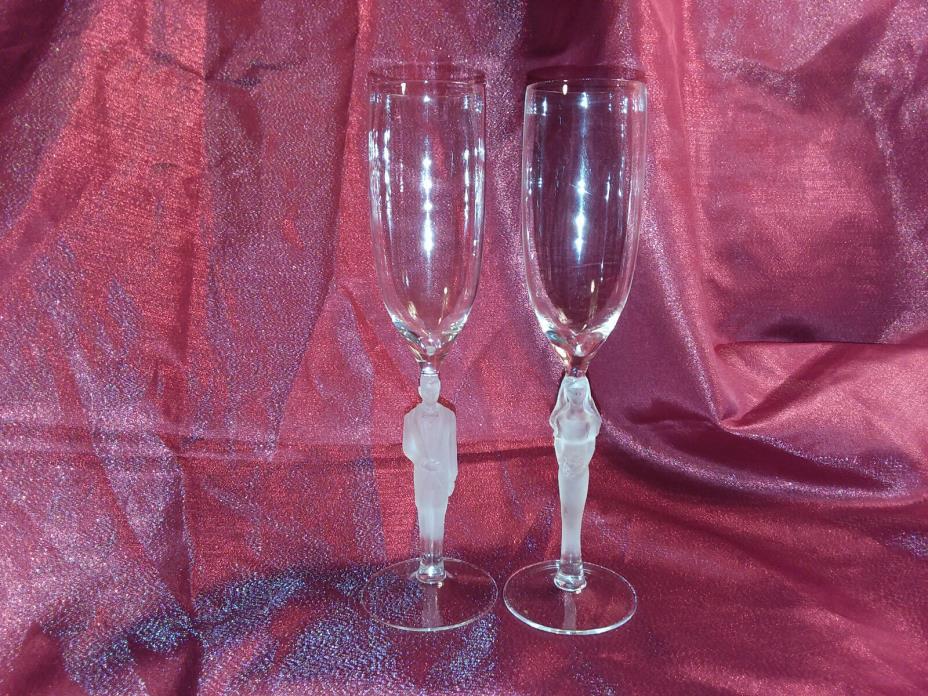 Hallmark keepsake bride and groom champagne flute set  #  3457