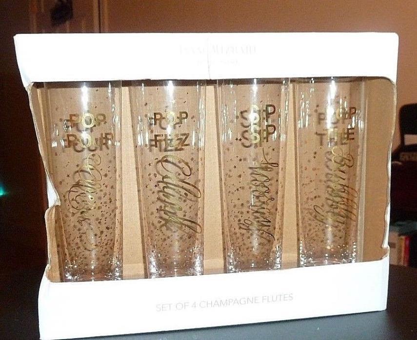 ISAAC MIZRAHI Set of 4 Stemless Champagne Flutes stemless 7