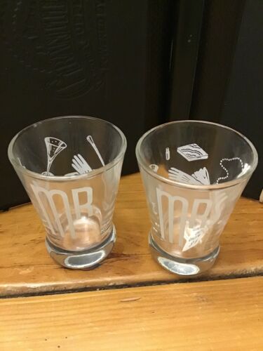 Mr. And Mrs. Shot Glasses Used