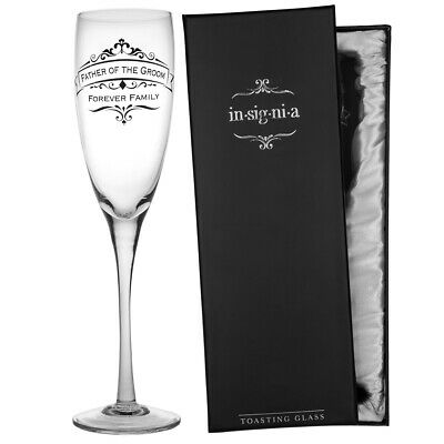 Father Of The Groom Wedding 11oz Toasting Glass Enesco Champagne Flute Gift Box