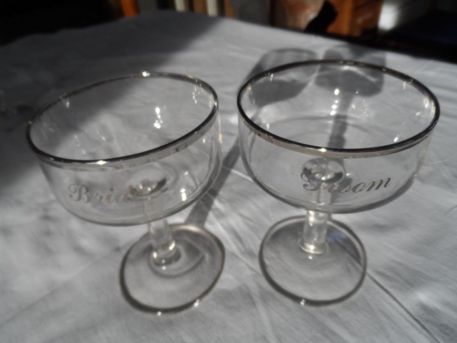 Glasses [2], Short Stemmed, Bride & Groom (Toasting)