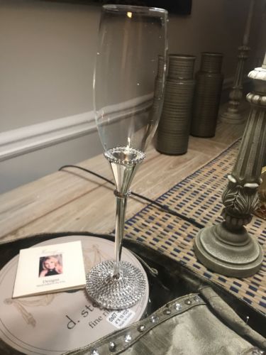 swarovski crystal champagne flutes