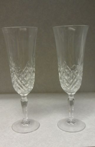 Crystal Champagne Glass Bride Groom Glasses Set of 8 Marriage Wedding  Clear
