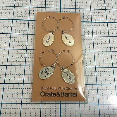 New CRATE & BARREL Bridal Party Wine Charms - Wedding - Bridal - Charms