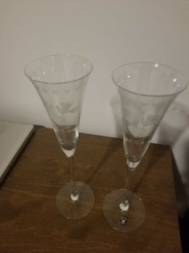 Crystal Champagne Flute Toasting Glasses 