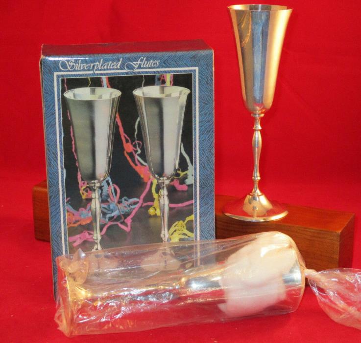 Silverplated champaigne flutes