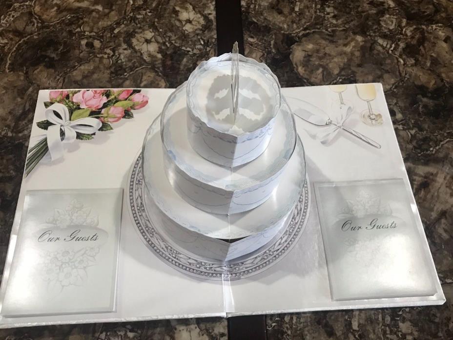 Wedding Cake Guest Book Pop Up 3-D