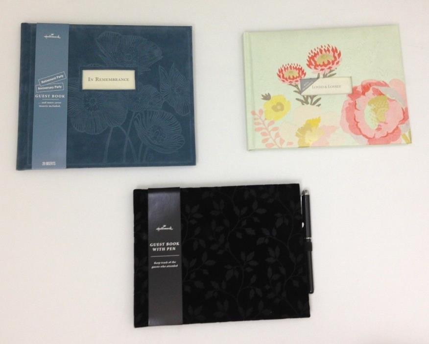 Hallmark Guest Book Lot 3 New Customize