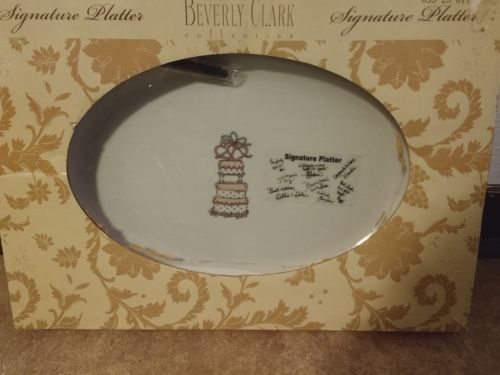 Beverly Clark Wedding Guest Signature Plate platter with Pen New in box