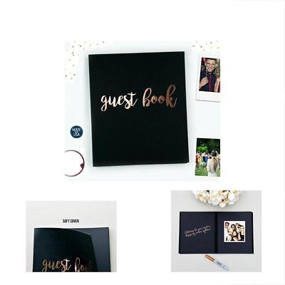 Modern Photo Guest Book, Softcover Flat-Lay Cardstock, Small 8.5