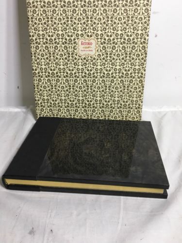 Eccolo Wedding Guest Book Guest Book Event Wood And Leather Cover Gold Gilt Page