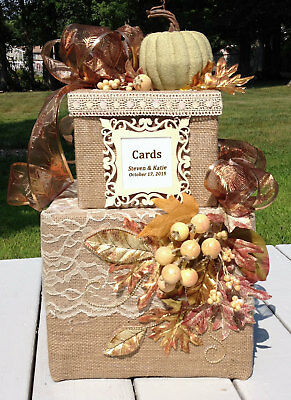 Fall,Rustic,Wedding Card Holder,beige,personalized,halloween,pumpkin,150 cards