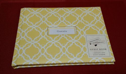 Hallmark Album Generic Guest Book Any Occasion or Event Cover Inserts Yellow