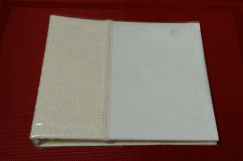 Hallmark Wedding Guest Book 6 Ring Binder Textured Pages Cream & Linen White