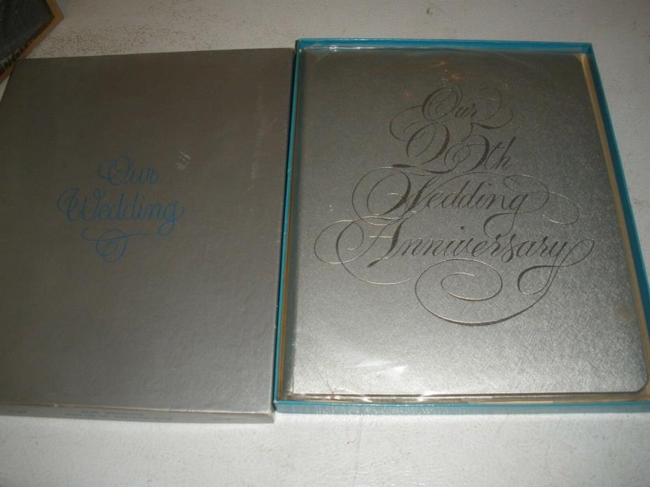 Never used Vintage 25th Anniversary Gibson Our Wedding Silver Book