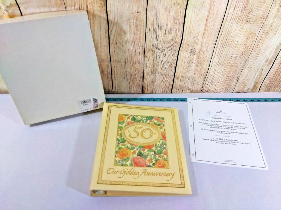 Hallmark Golden 50th Wedding Anniversary Marriage Keepsake Memory Photo Book