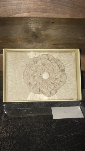 Studio His &Hers Burlap And Lace Guest Registry Book - NEW