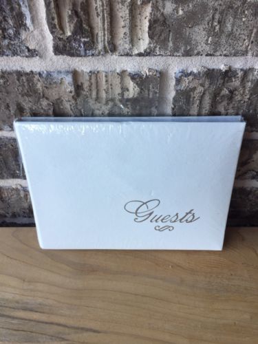 Wilton White Wedding Guest Book Silver Embossed New Sealed