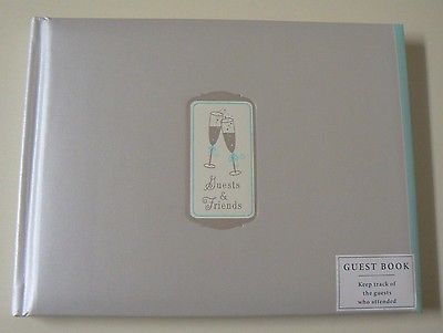 Hallmark GUESTS & FRIENDS GUEST BOOK #1WCA2117 NEW Wedding Champagne Glasses