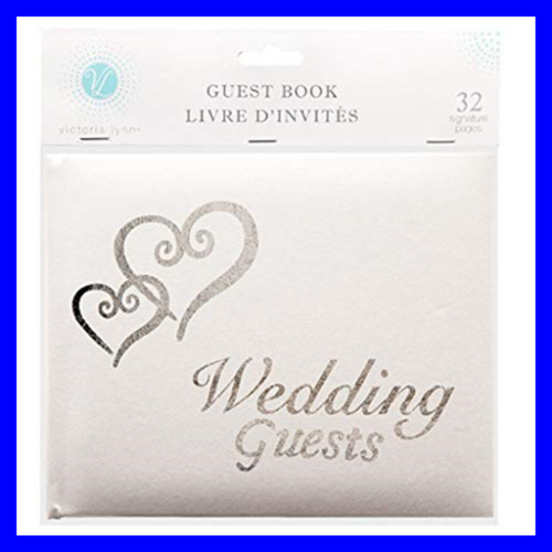 Wedding Bridal Guest Book WHITE W 8.4 X 7.7 0.7 Office Products