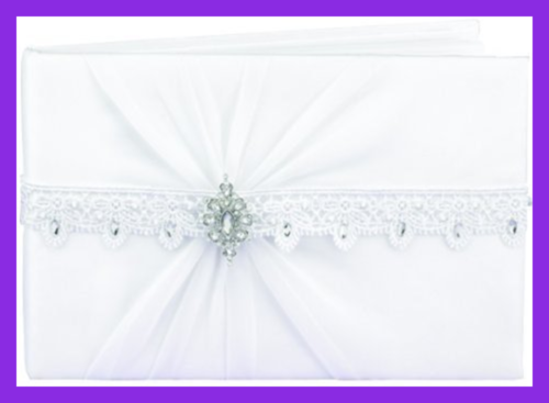Wedding Accessories Sparkling Elegance Guest Book WHITE FREE SHIPPING Home