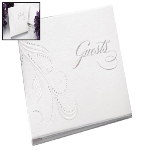 Wedding Accessories Guest Book Swirl Dots WHITE Standard FREE SHIPPING Home