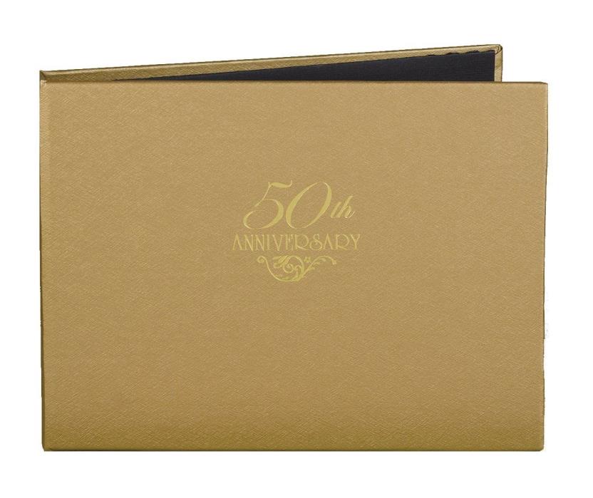 50th Anniversary Gold Guest Book Hortense B. Hewitt Wedding Accessories