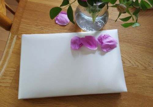 NEW IN BOX ? WEDDING IVORY SATIN  GUEST BOOK