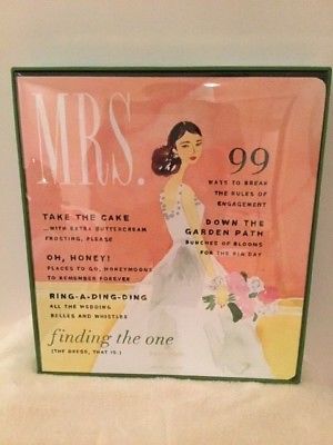 KATE SPADE MRS MAGAZINE BRIDAL WEDDING PLANNER ORGANIZER 3 RING BINDER-BOXED