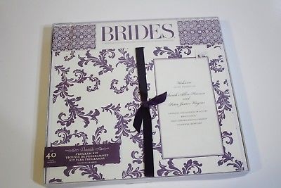 Brides DIY Wedding Programs Invitations Kit Purple Ivory Printable 40 Count NEW