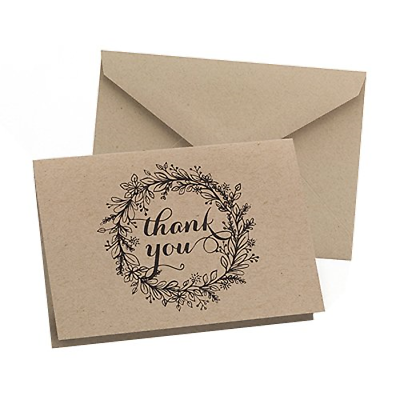 Hortense B. Hewitt 50 Count Krafty Thank You Cards