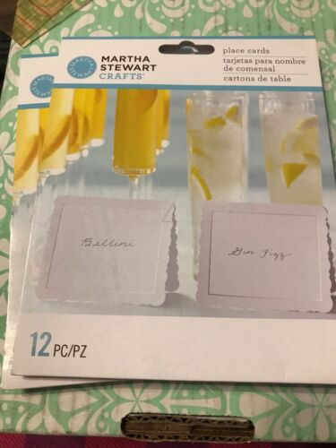 Martha Stewart Wedding New Packages Table Die Cut Place Cards Silver Foil Large