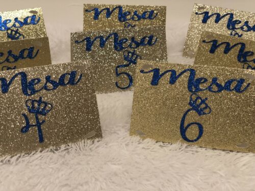 King Glitter Sparkle Gold Place Cards, Pack Of 12. Custom Your Color!