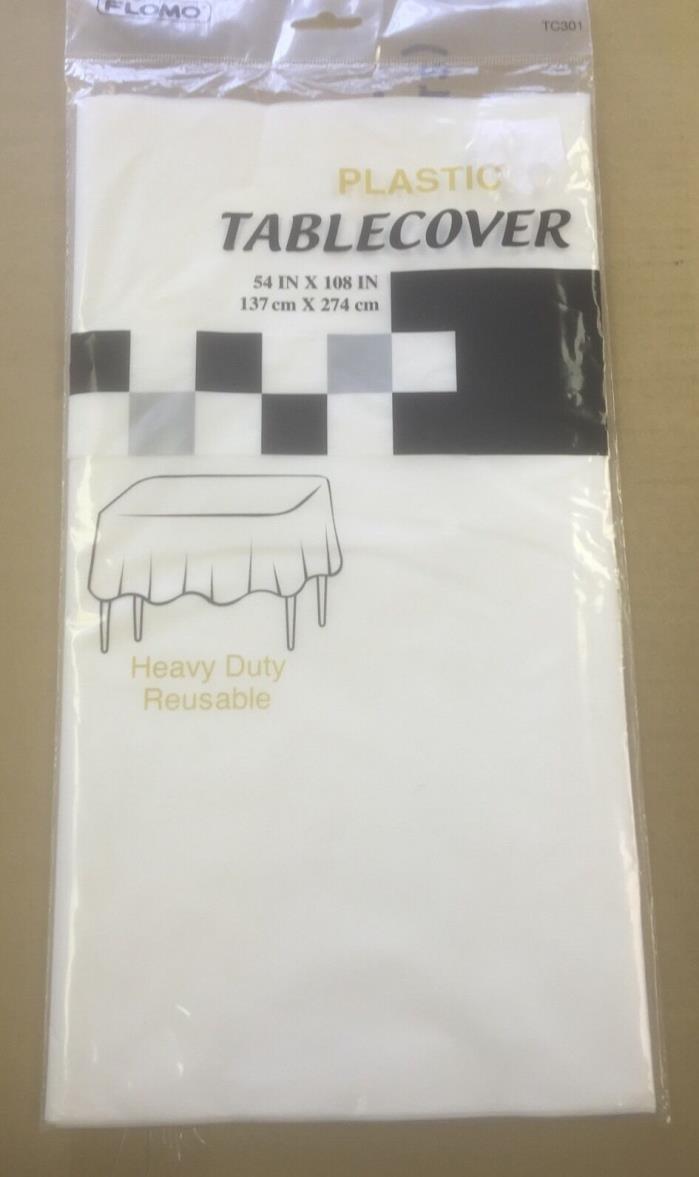 WHITE HEAVY DUTY  REUSABLE PLASTIC COVER (54