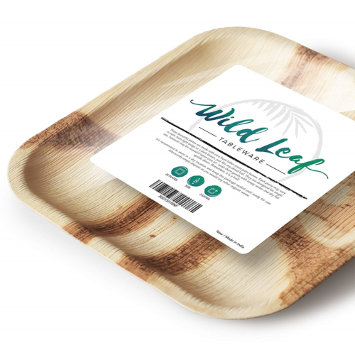 Disposable Palm Leaf Plates - Compostable and Biodegradable Party Plates - and -