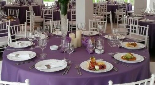 90 inch Round Rd Purple Tablecloth for Wedding Restaurant Event Polyester  Euc