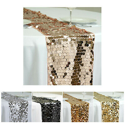 Premium Sequin Table Top Runners Wedding Catering Party Decorations 108